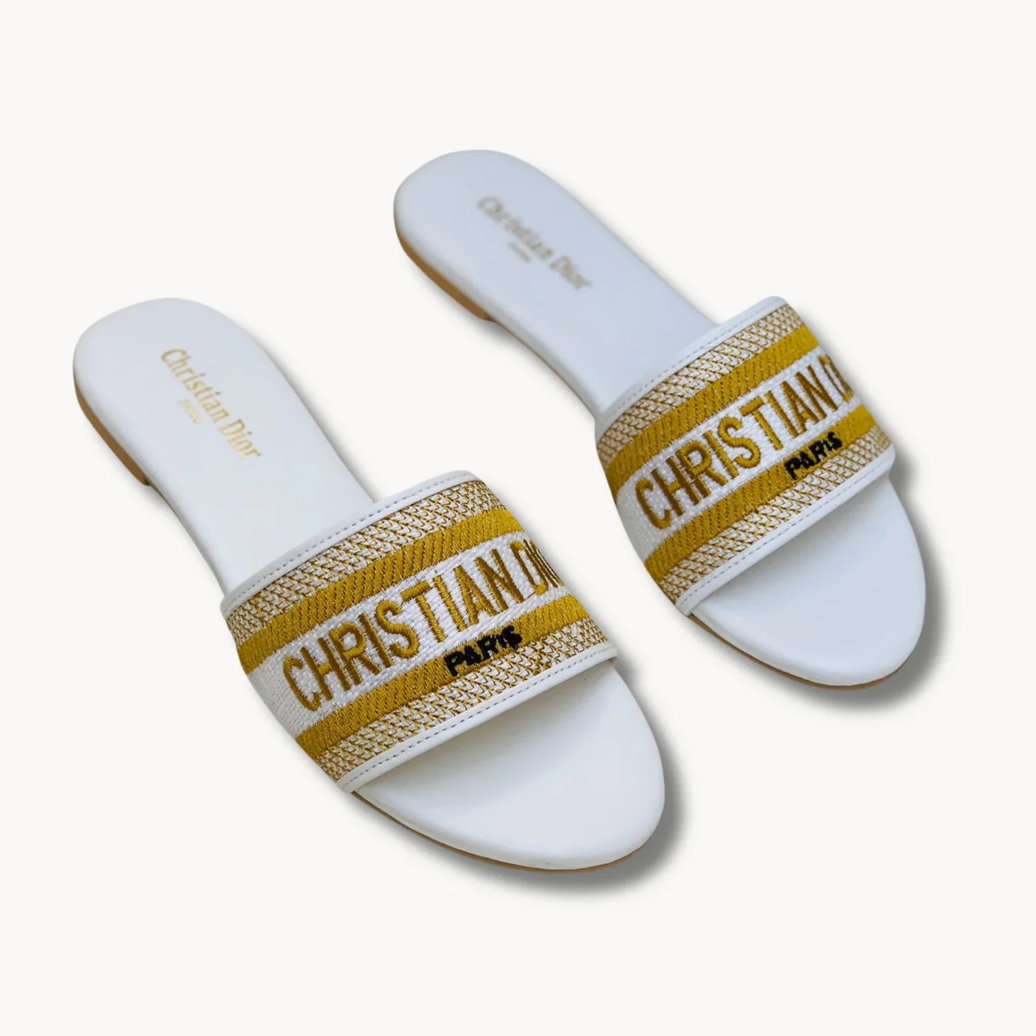 CHRISTIAN DIOR EMBROIDERY SLIPPERS