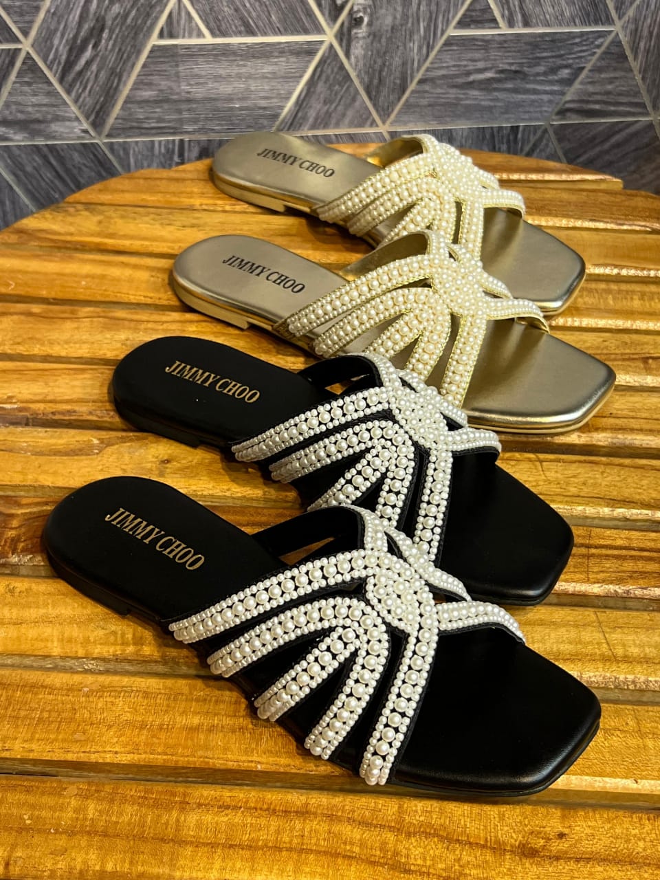 JIMMY CHOO PEARLS FLAT