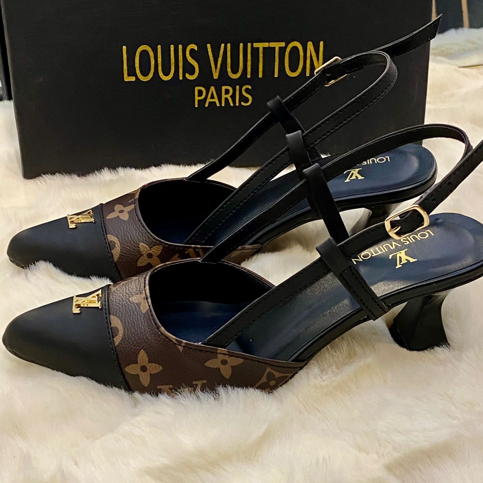 LV MONOGRAM HEELS
