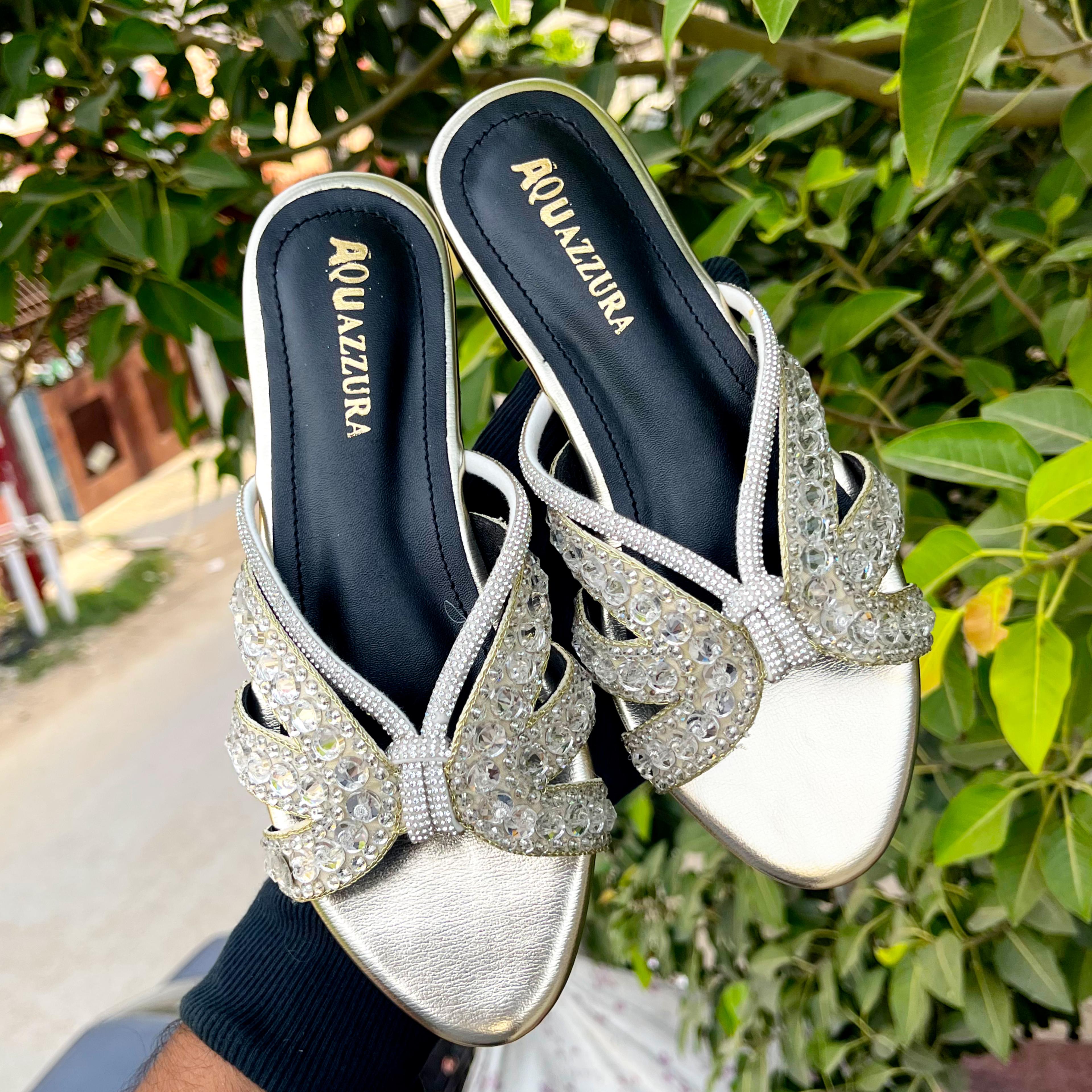 AQUAZZURA FLAT SLIDES