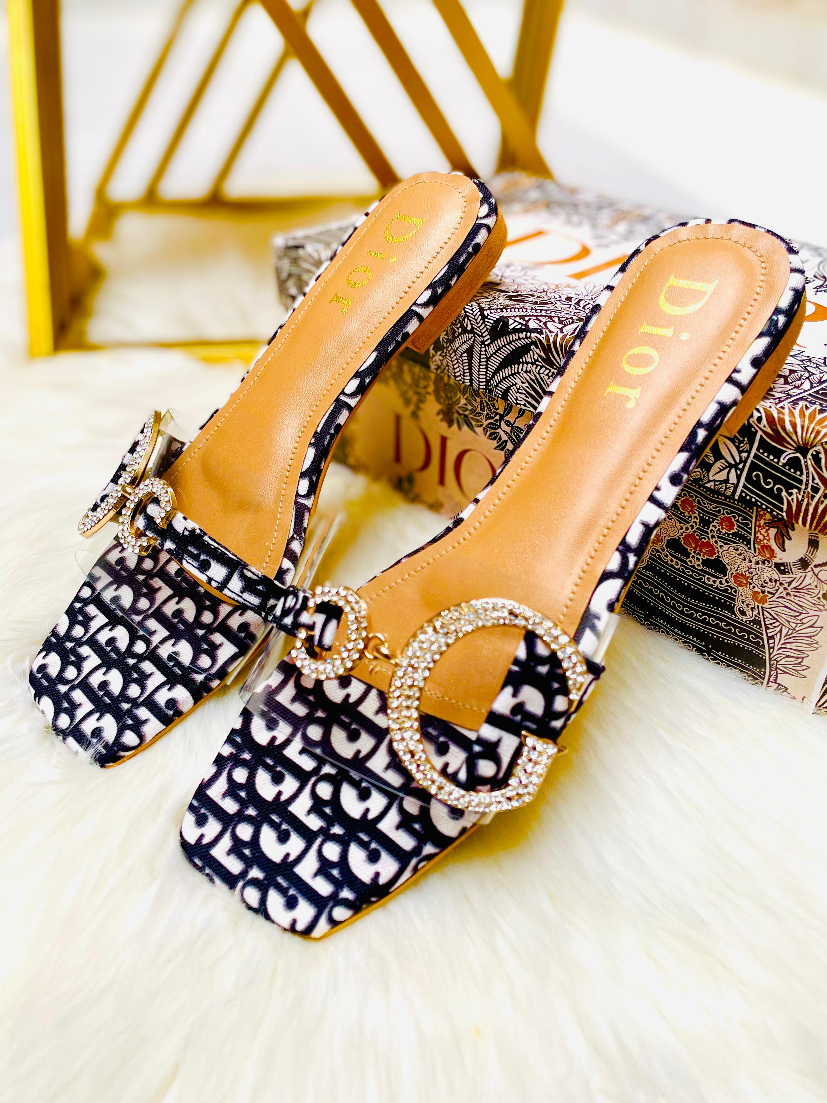 CHRISTIAN DIOR D BUCKLE SLIPPER