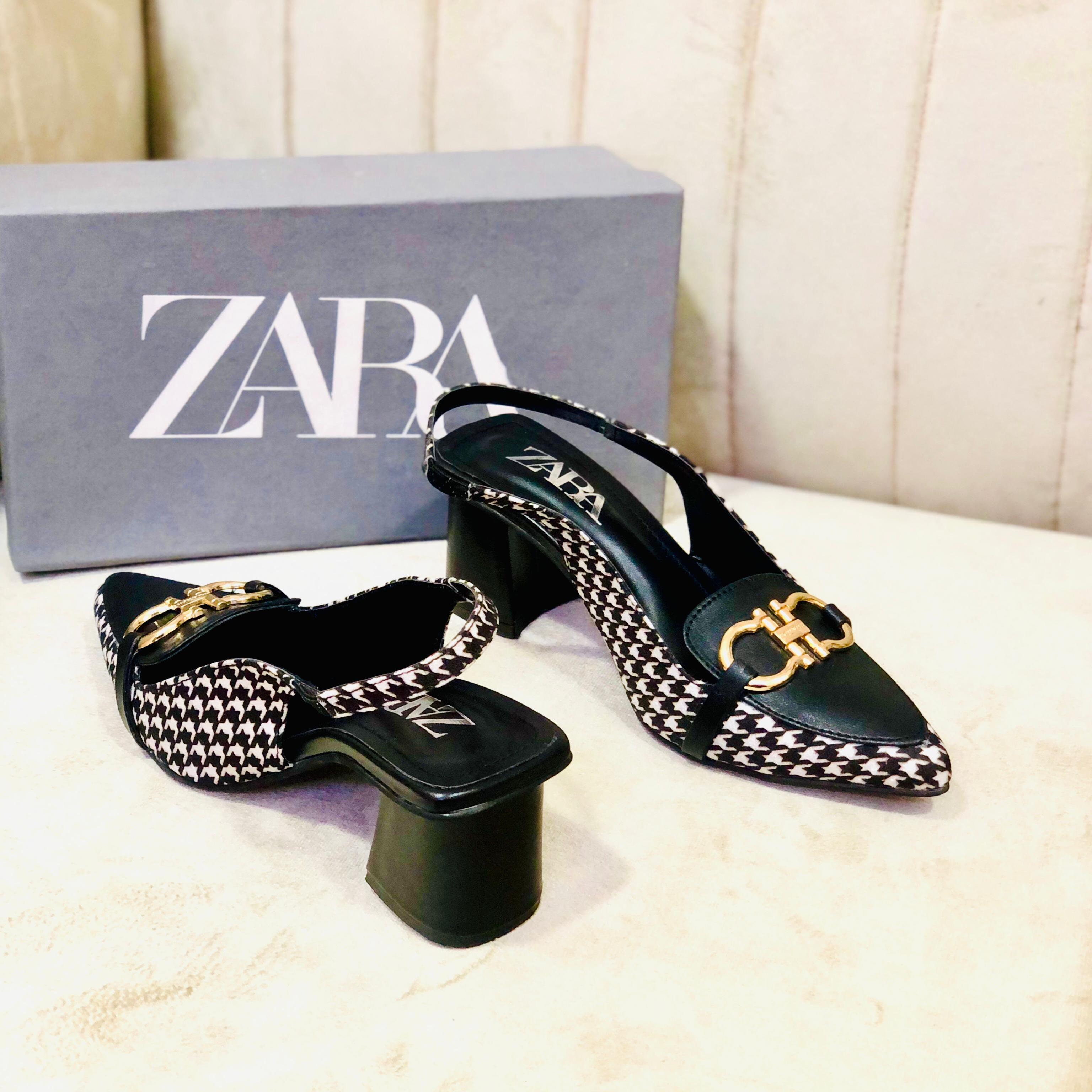 ZARA CHECK HEEL