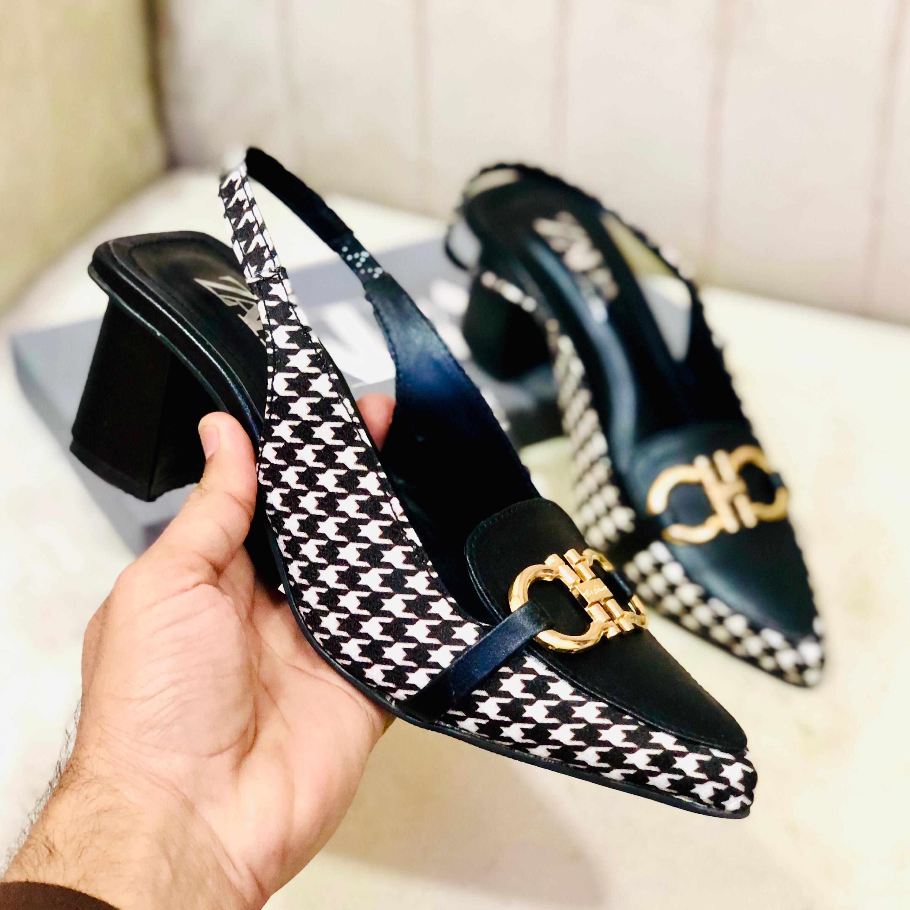 ZARA CHECK HEEL