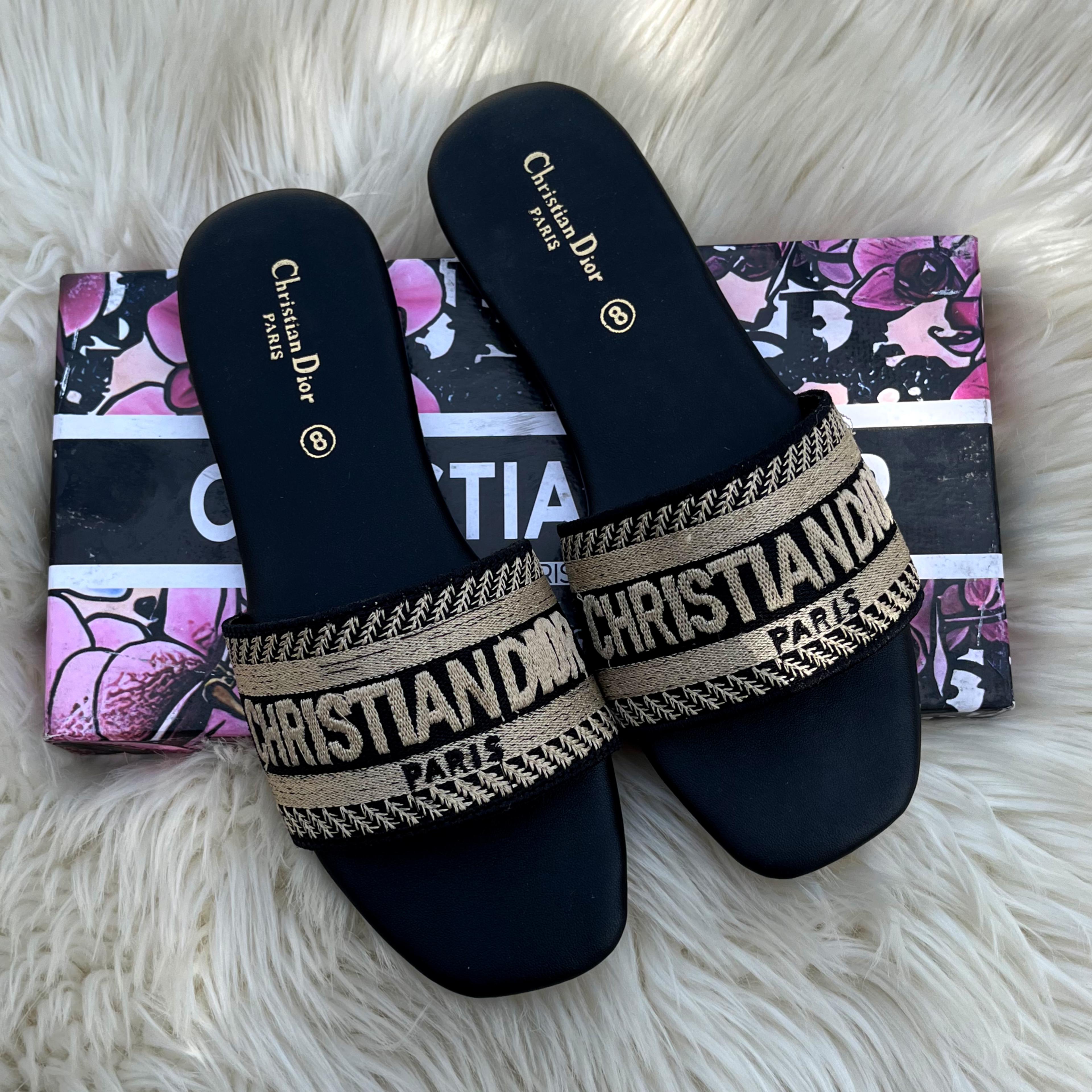 CHRISTIAN DIOR CD EMBROIDER SLIPPER