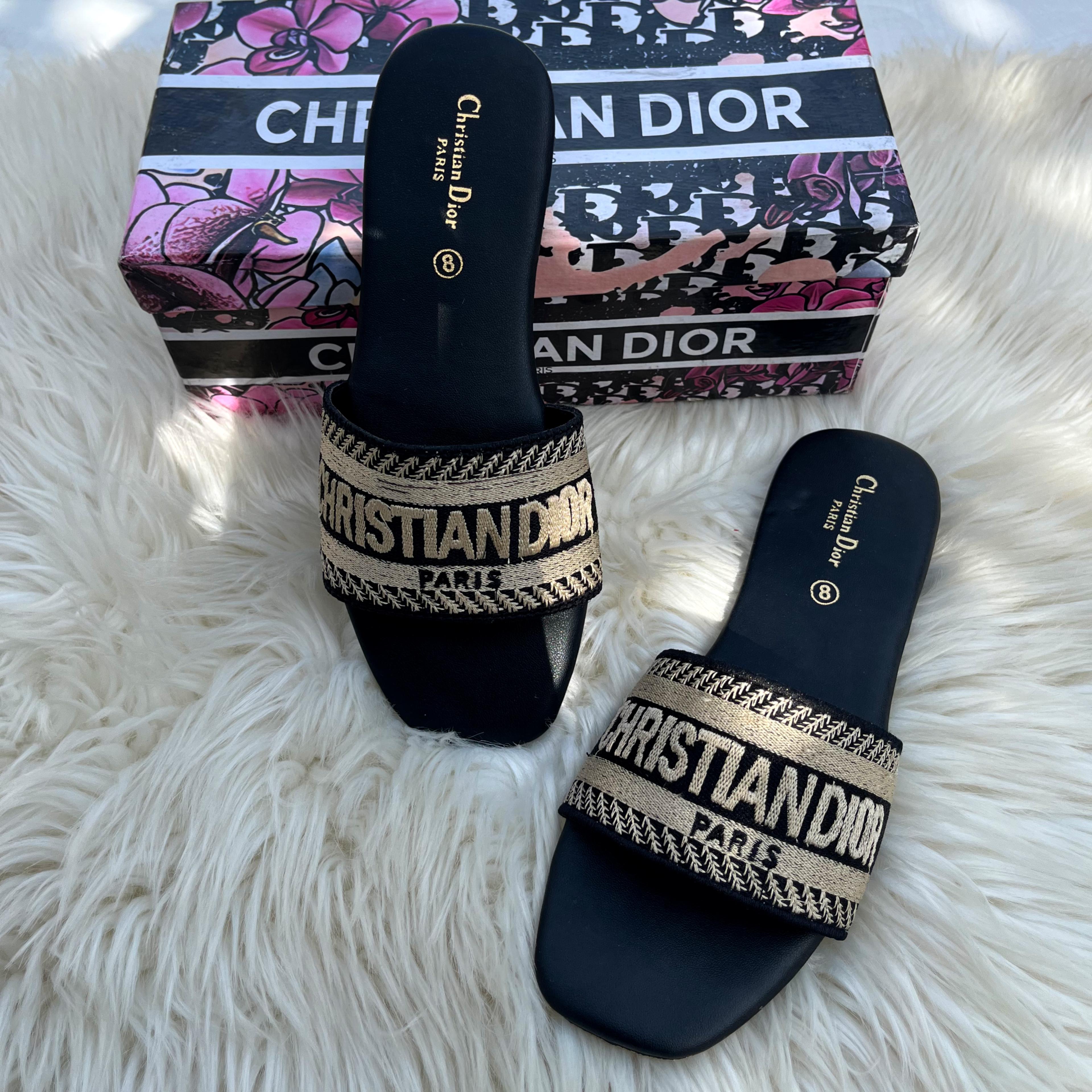 CHRISTIAN DIOR CD EMBROIDER SLIPPER