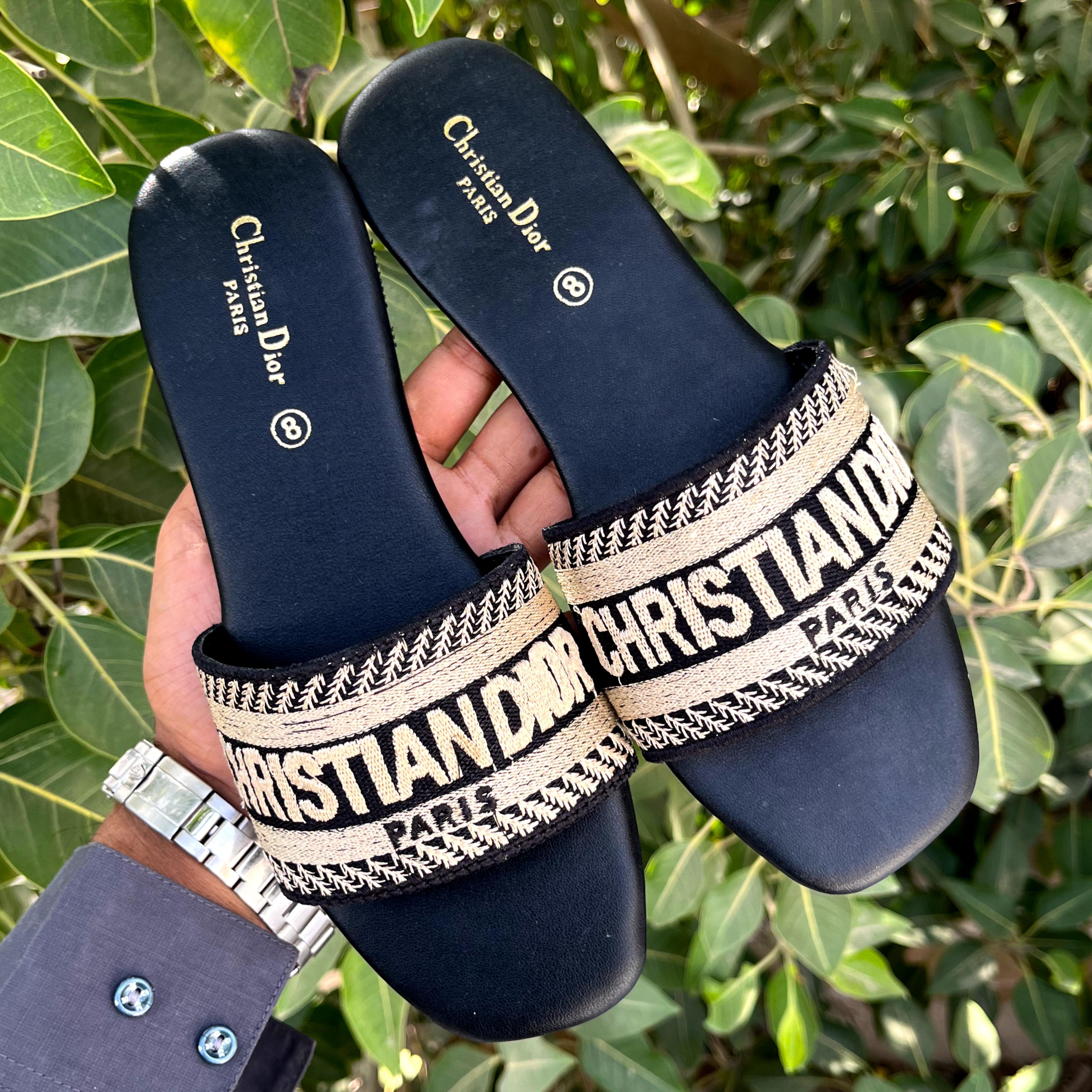 CHRISTIAN DIOR CD EMBROIDER SLIPPER