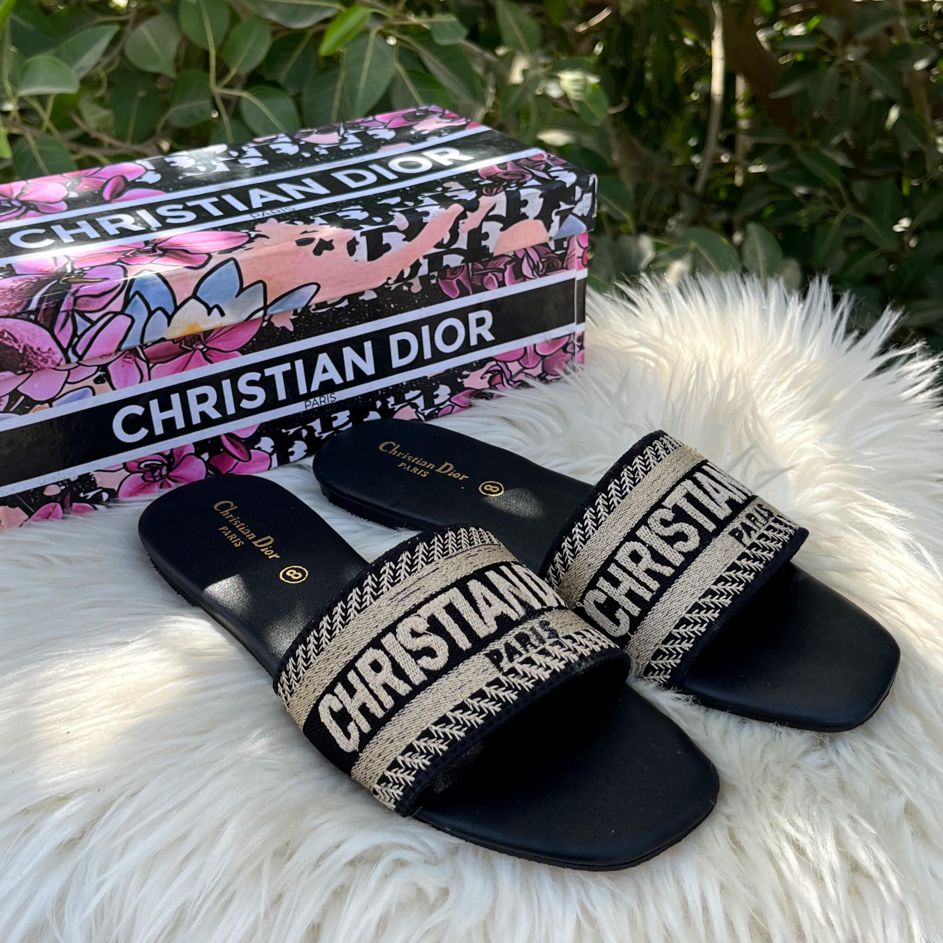 CHRISTIAN DIOR CD EMBROIDER SLIPPER
