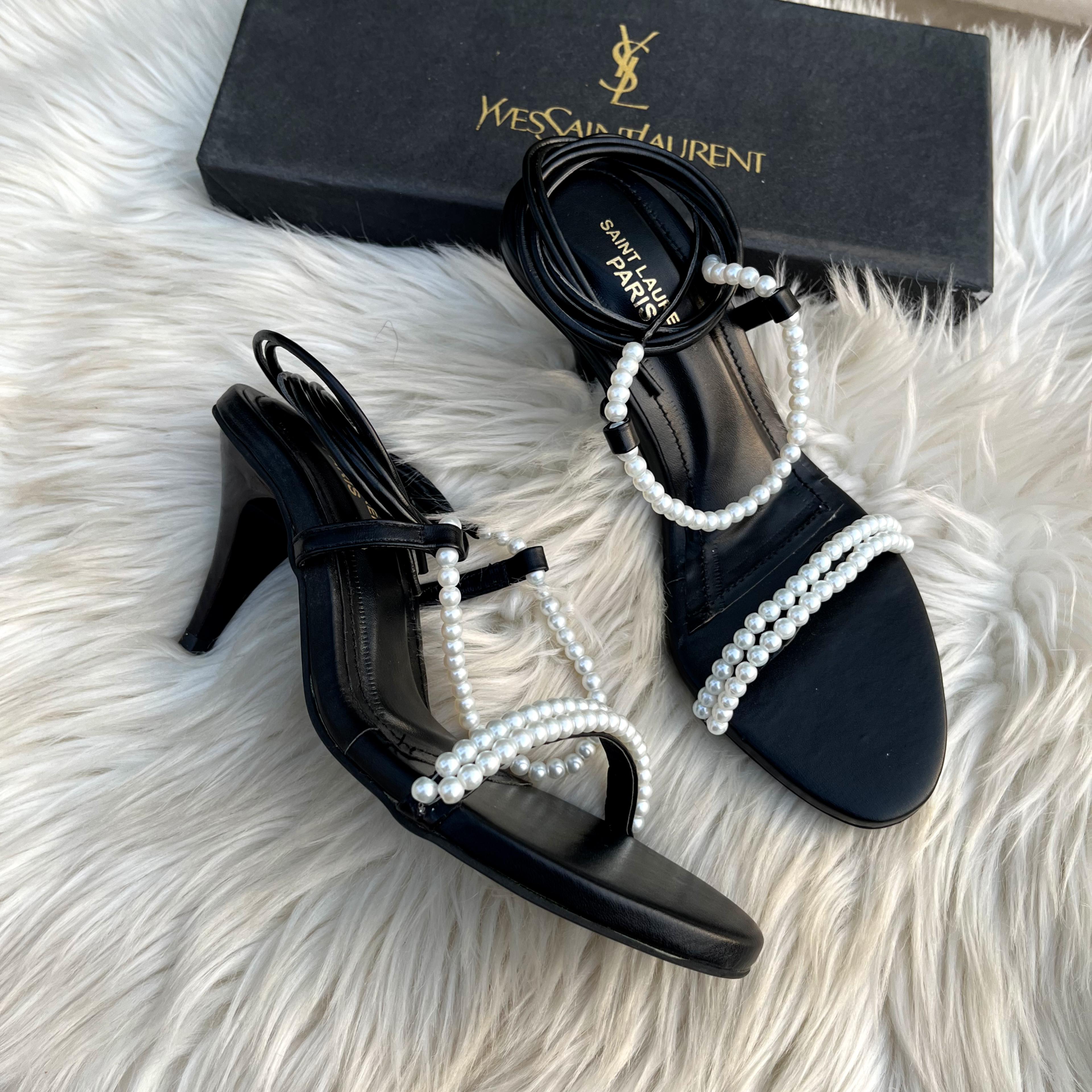 Fioure Pearl Wrap Heels - Luxury Designer Women's High Heels