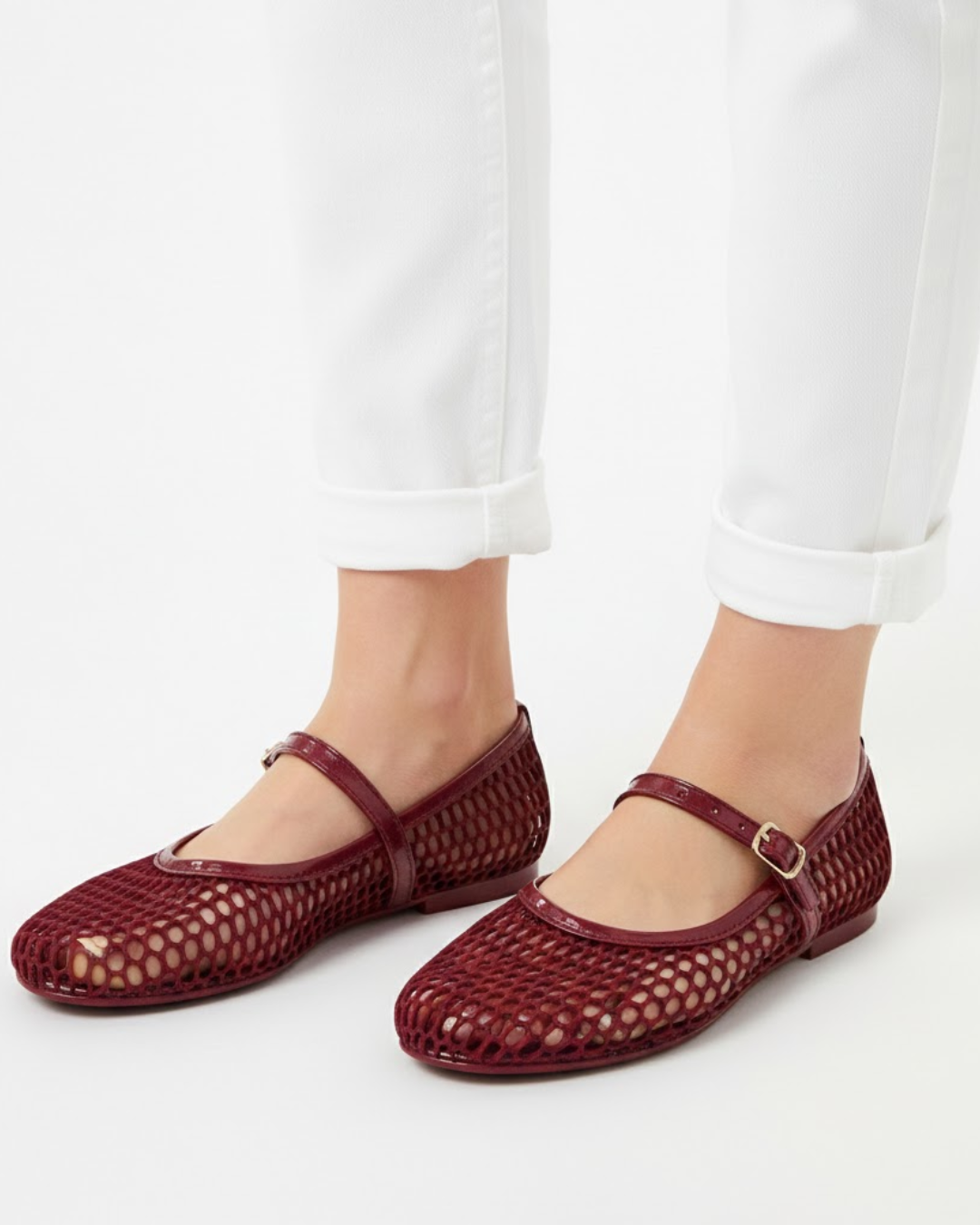 Fioure Luxury Breathable Mesh Mary Jane Flats