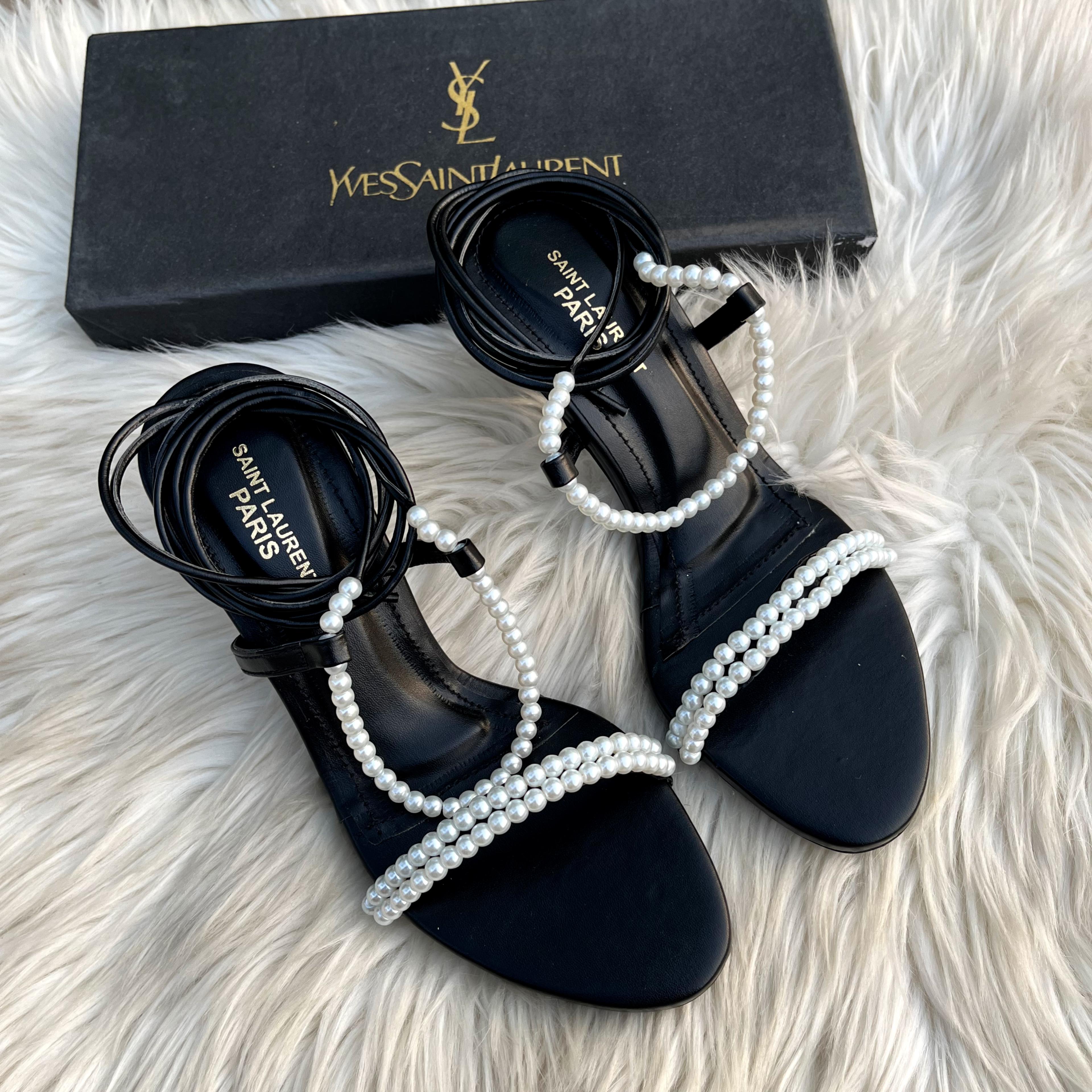 Fioure Pearl Wrap Heels - Luxury Designer Women's High Heels