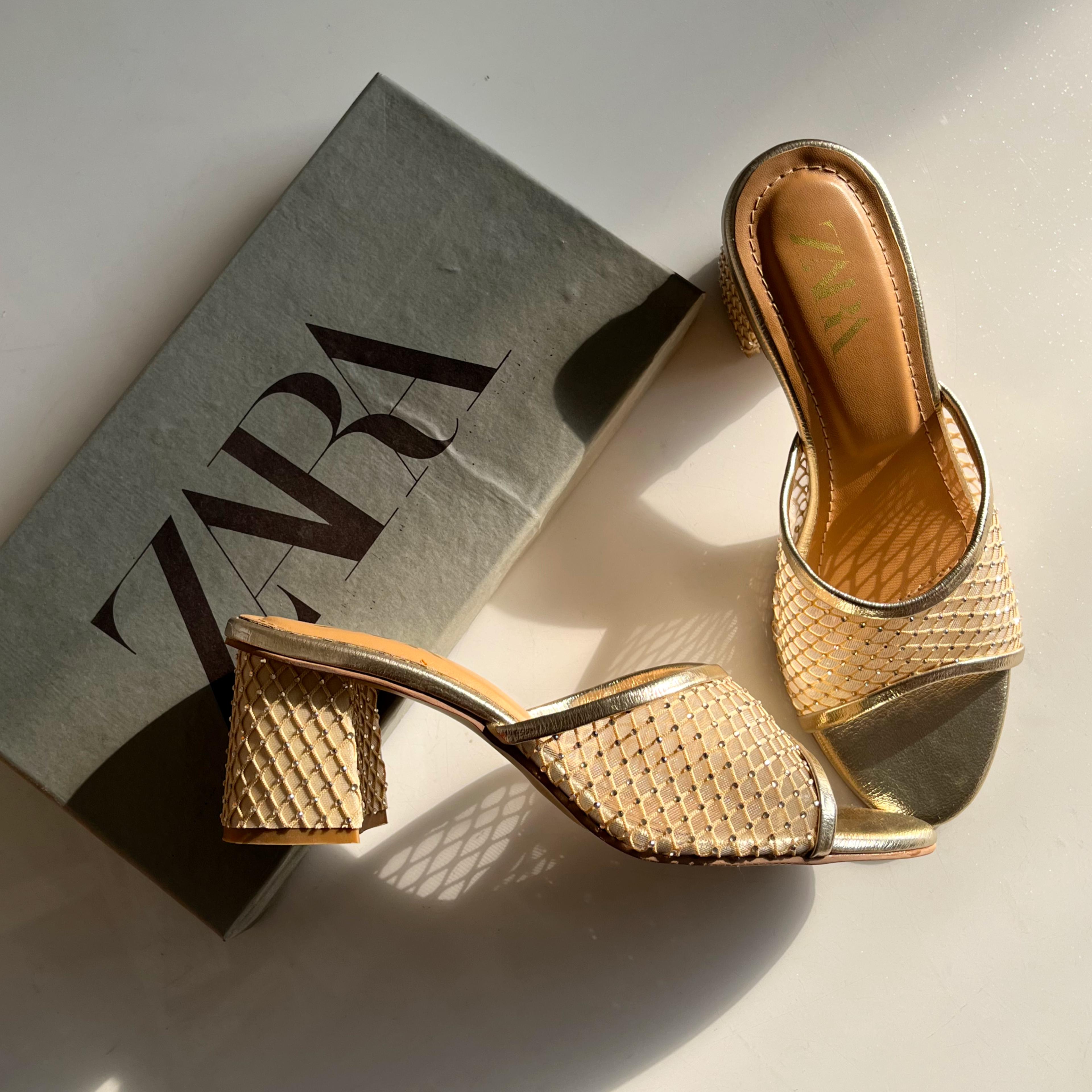 Fioure Luxury Textured Block Heel Mules