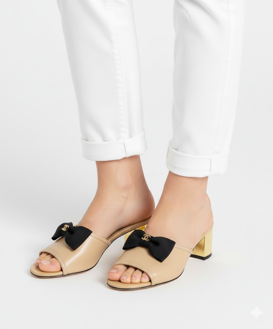 CHANEL BOW HEEL
