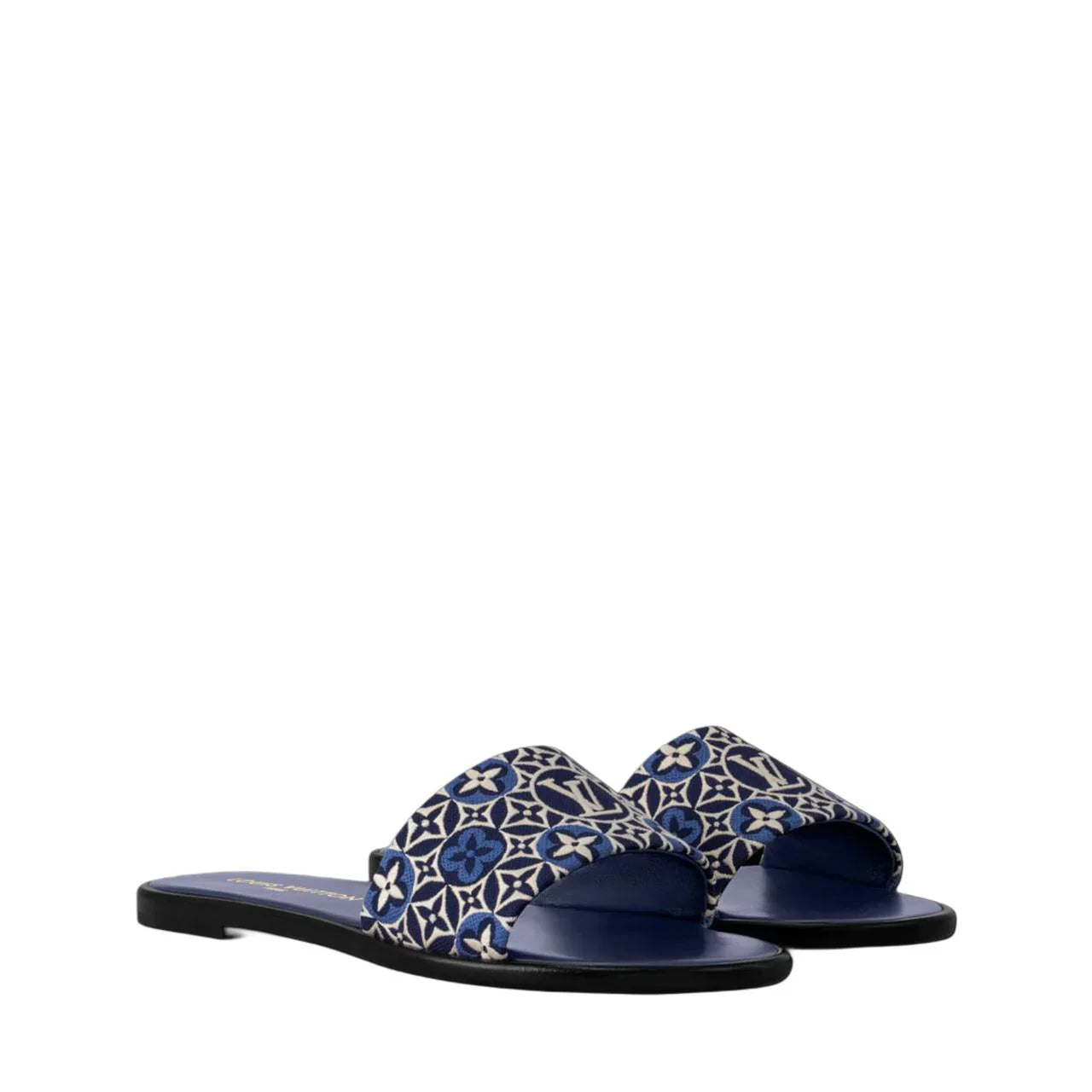 LV EMBROIDERY FLAT SLIPPERS