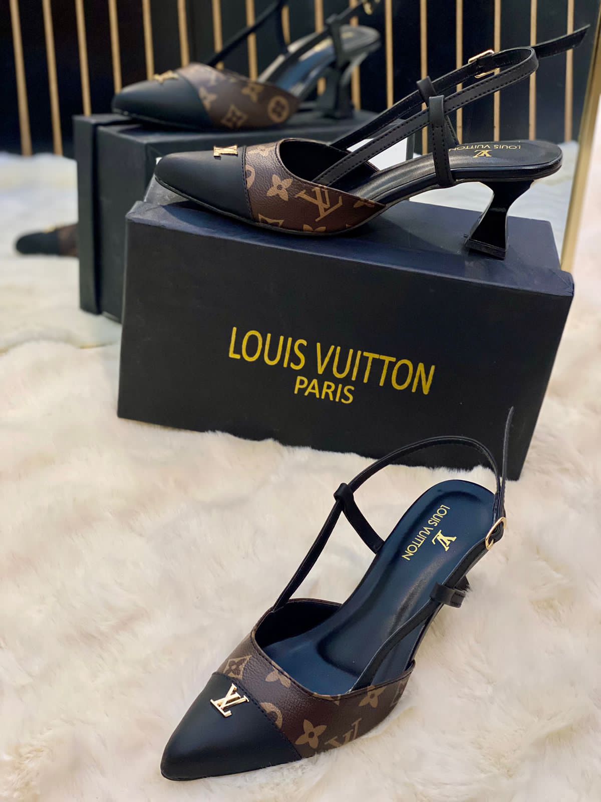 LV MONOGRAM HEELS