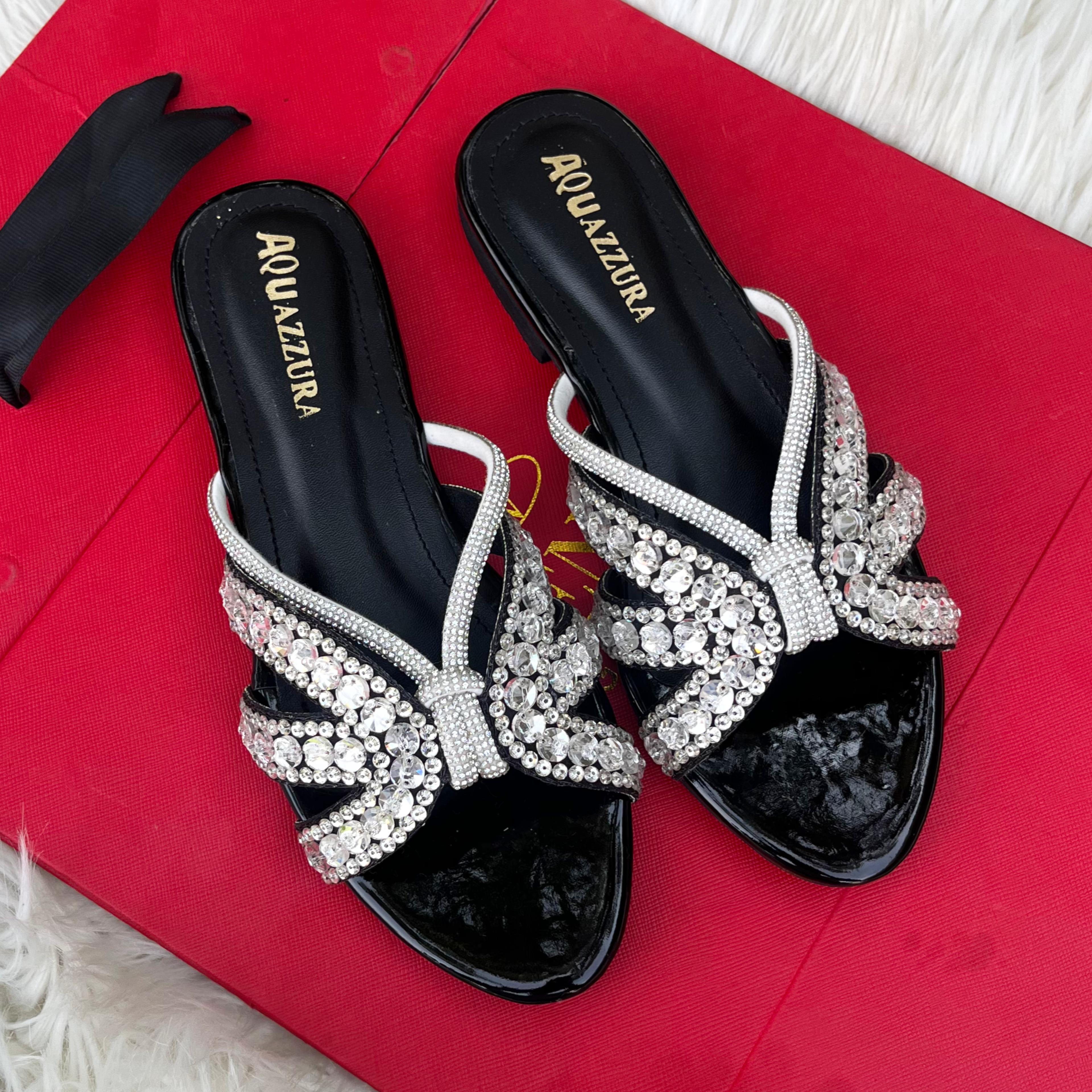 AQUAZZURA FLAT SLIDES