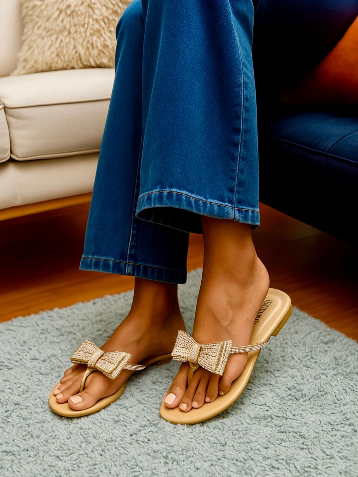 JIMMY CHOO BOW SLIPPER