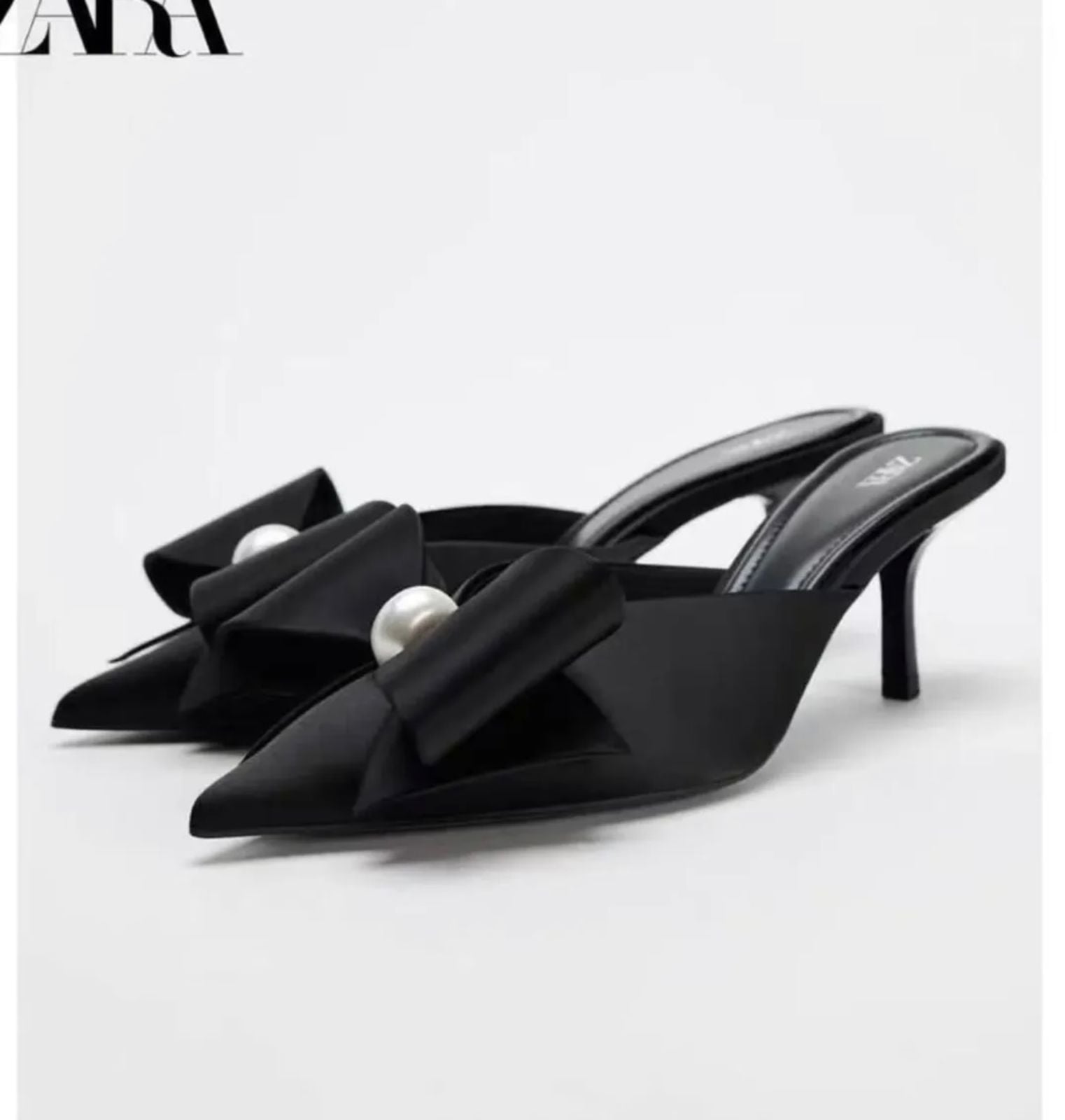 ZARA BOW PEARL HEEL