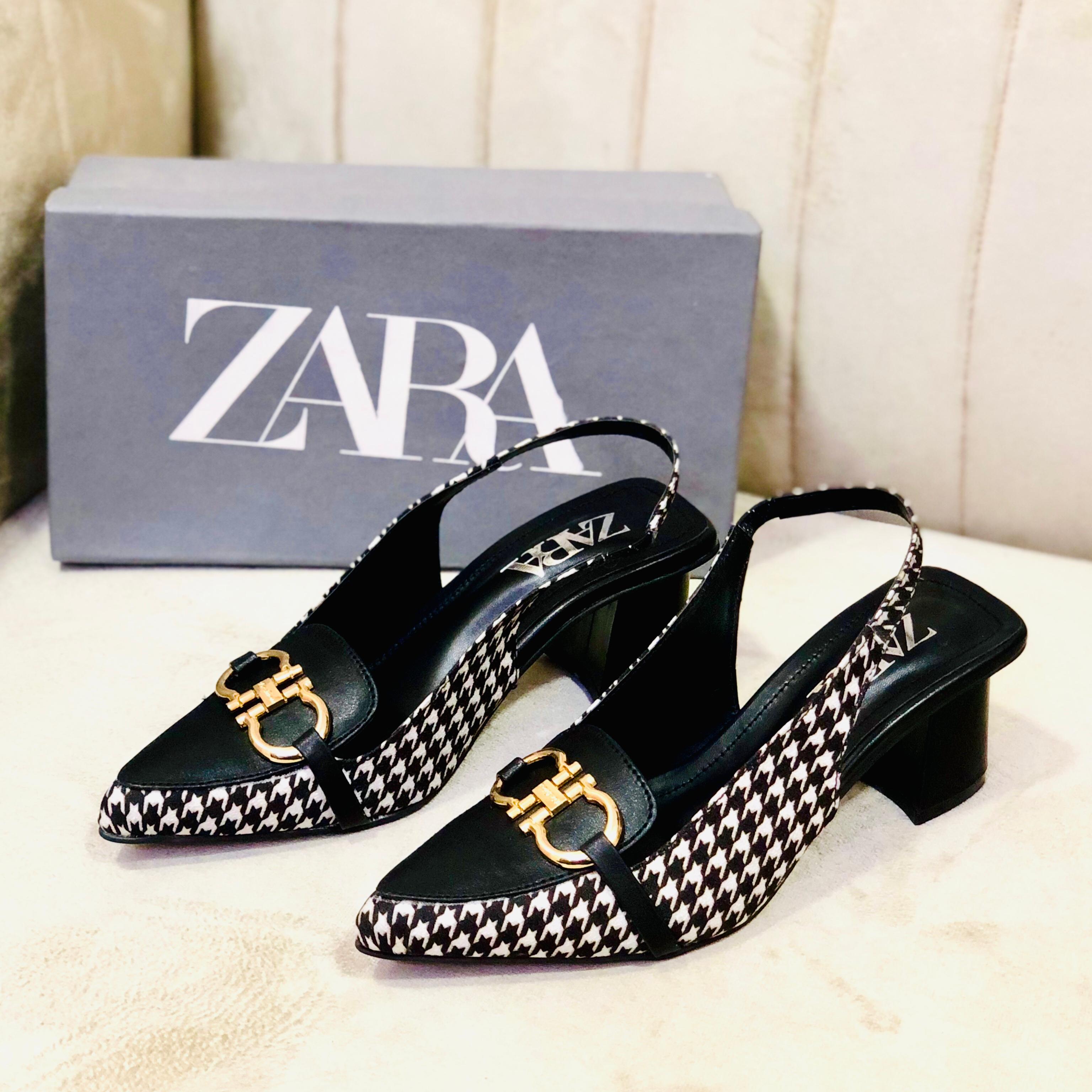 ZARA CHECK HEEL
