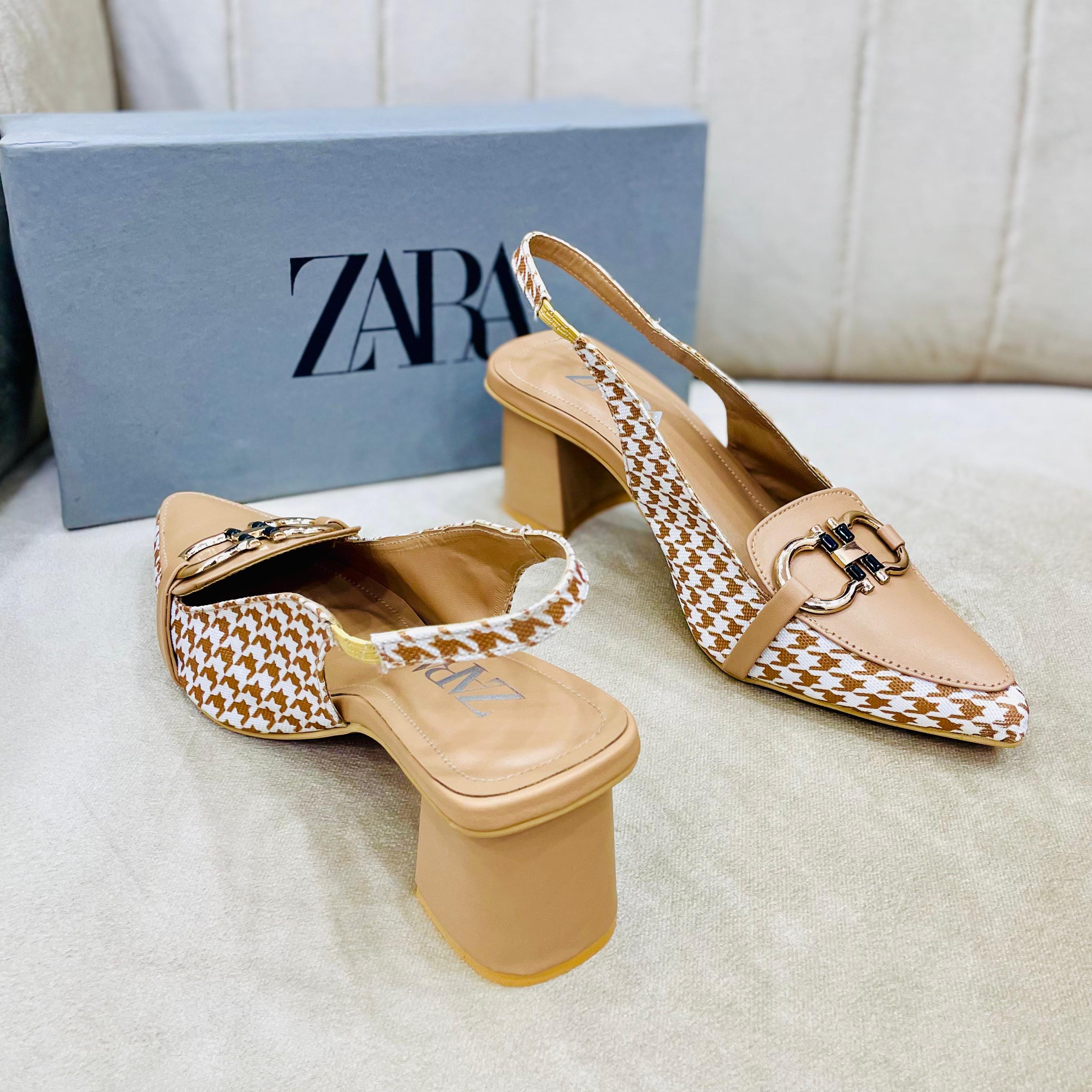 ZARA CHECK HEEL