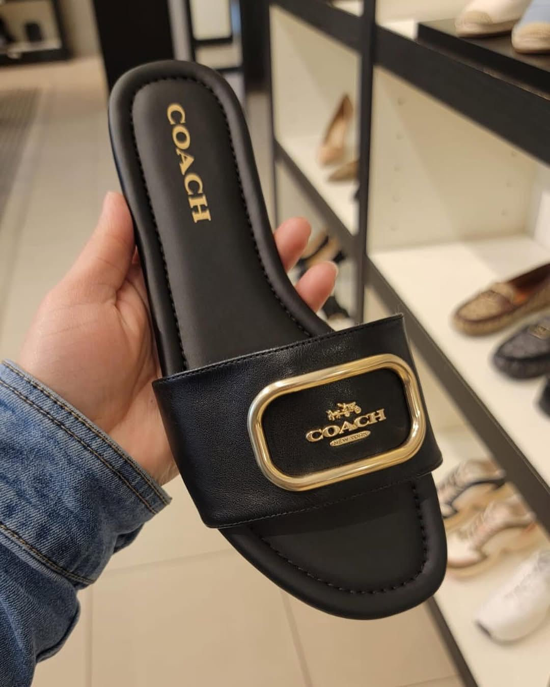 Fioure Luxury Logo Plaque Slide Sandals